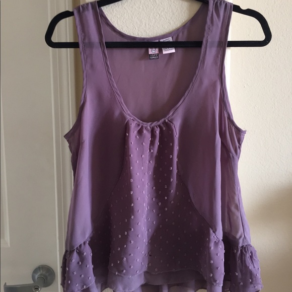 Tops - Lavendar sheer tank top